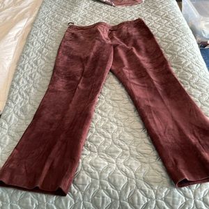 Burgundy, leather pants from I.E.size 14